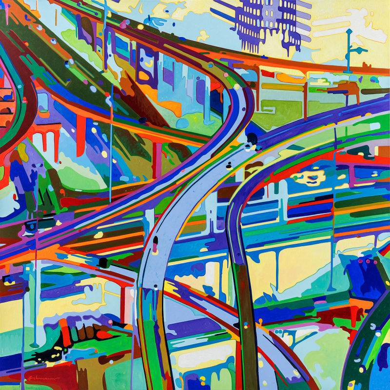 Always and everywhere IV, 2019, Acryl auf Leinwand/Keilrahmen. H120 x B120 x T4cm