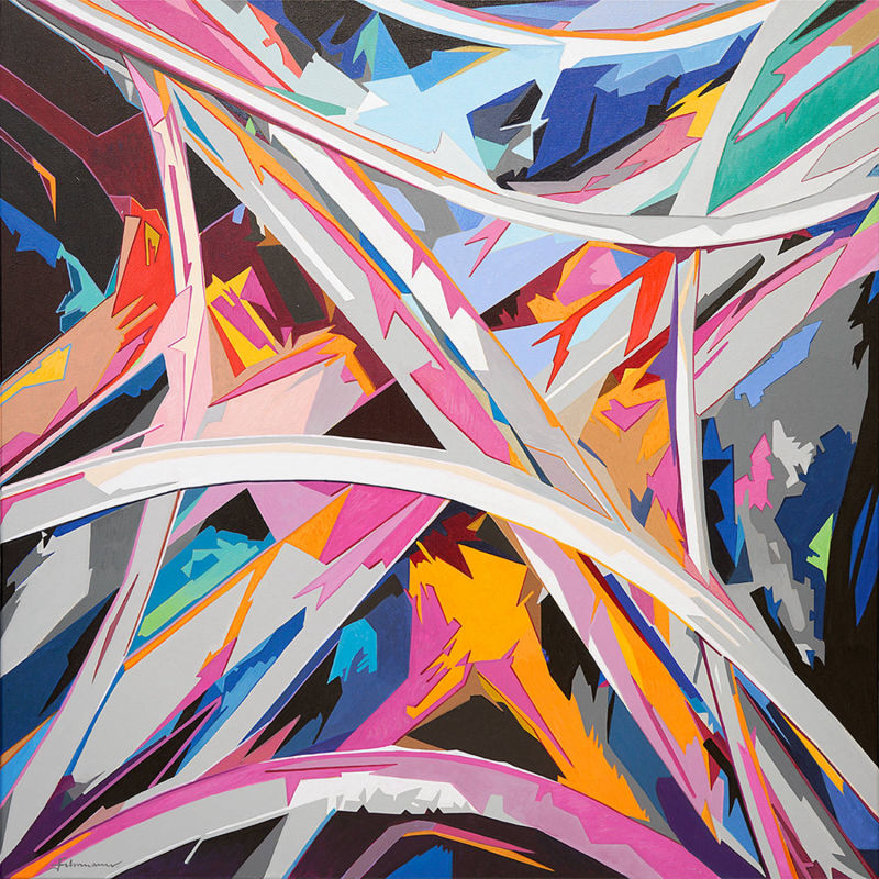 Always and everywhere III, 2019, Acryl auf Leinwand/Keilrahmen. H80 x B80 x T2cm