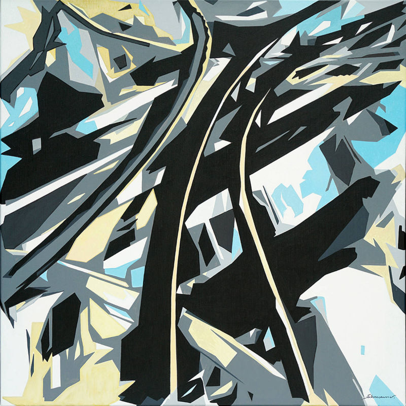 Always and everywhere I, 2019, Acryl auf Leinwand/Keilrahmen. H80 x B80 x T2cm