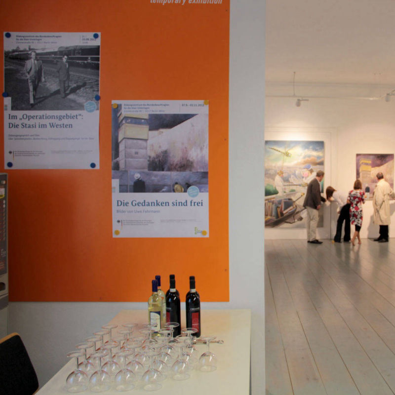 Ausstellung „Die Gedanken sind frei" von Uwe Fehrmann in der BSTU Berlin.