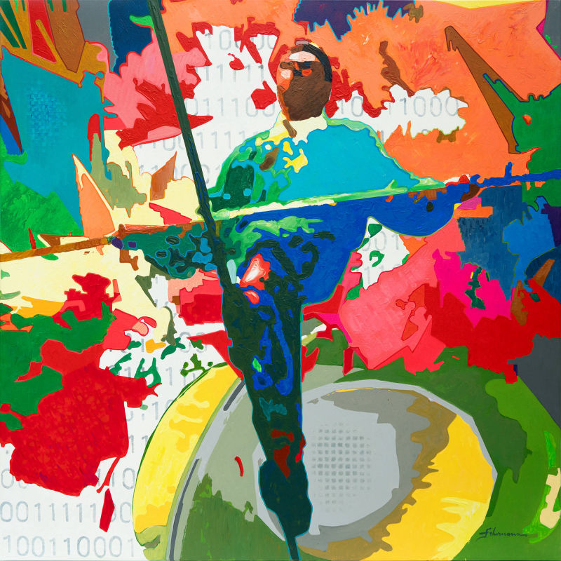 Flashback, 2015, Acryl auf Leinwand/Keilrahmen. H120 x B120 x T4cm