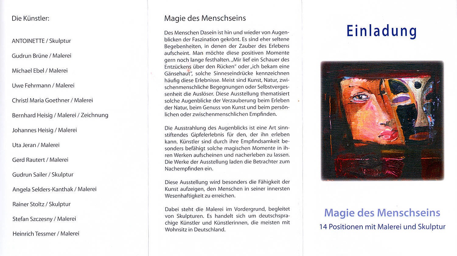 Kunst in der Zehntscheune, Bad Homburg, Magie des Menschseins - 14 Positionen mit Malerei und Skulptur