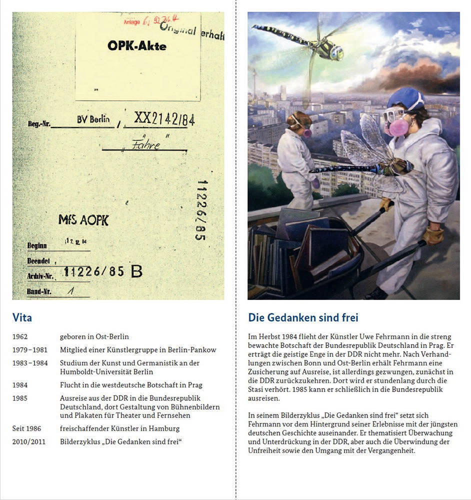 2013 | Bildungszentrum BStU -Außenstelle Leipzig , Die Gedanken sind frei, Einzelausstellung