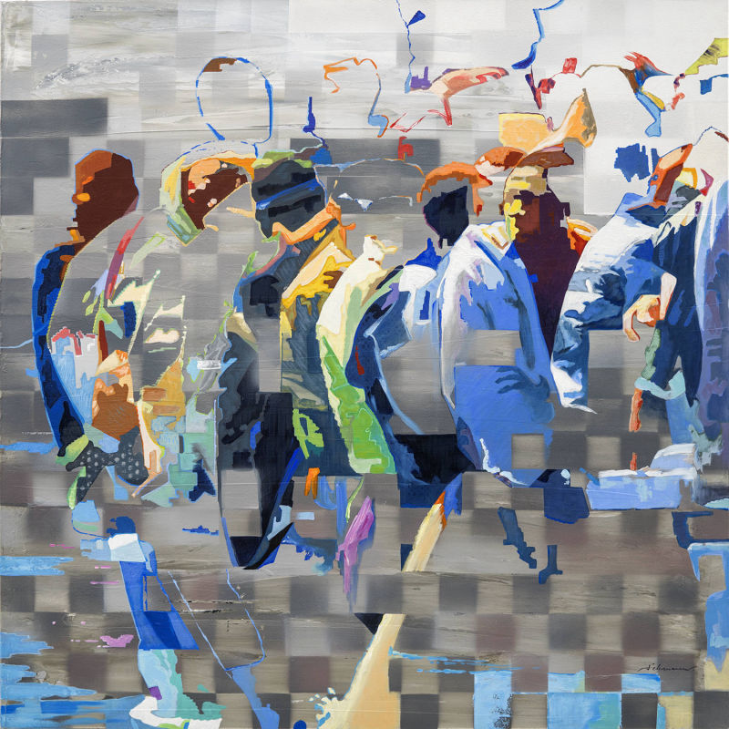 Hope, 2016, Acryl auf Leinwand/Keilrahmen. H100 x B100 x 4cm