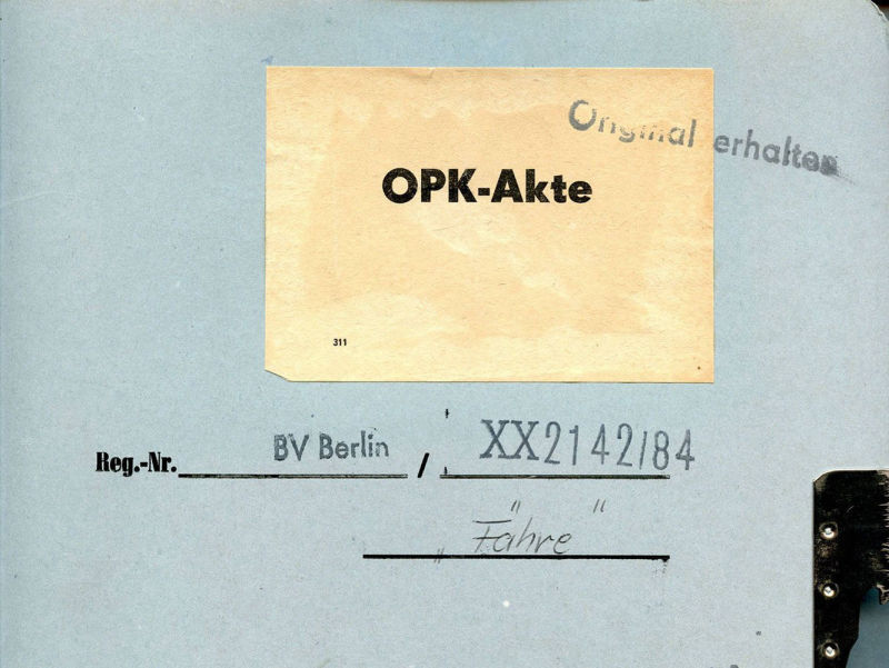 Bildungszentrum BStU -Außenstelle Schwerin, Stasi-Akte