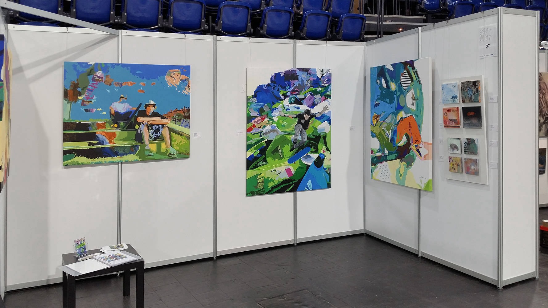 2018 | 13. Schau der 1000 Bilder | Kiel | Messestand des Hamburger Künstlers Uwe Fehrmann